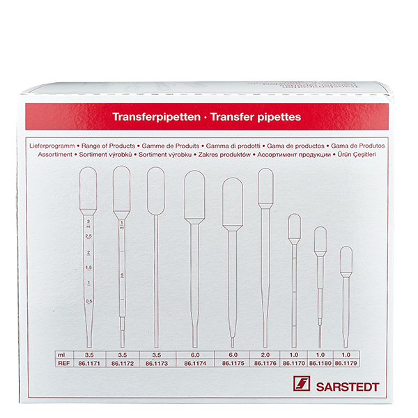 Pipeta de transferência de 2 ml (154x11mm) sem graduação Pipeta de transferência de 2 ml (154x11mm) sem graduação