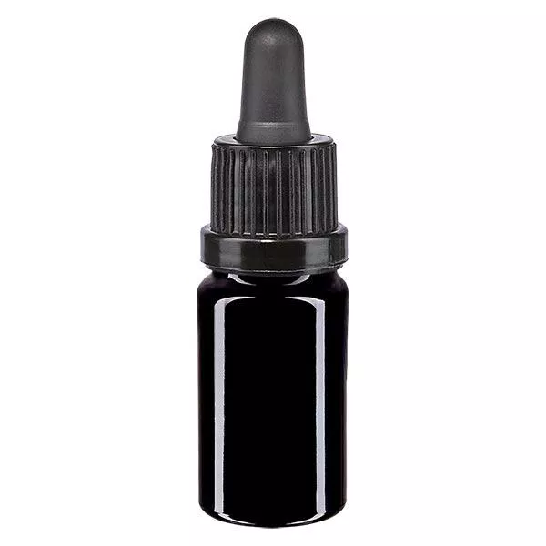 Frasco de farmácia roxo pipeta 5ml preto tampa inviolável Frasco de farmácia roxo pipeta 5ml preto tampa inviolável