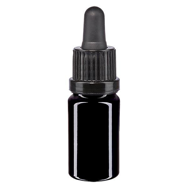 Frasco de farmácia roxo pipeta 5ml preto tampa inviolável