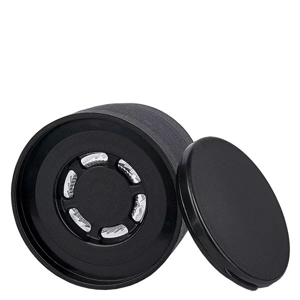 Tampa do frasco para sal e especiarias com moinho Vario preto