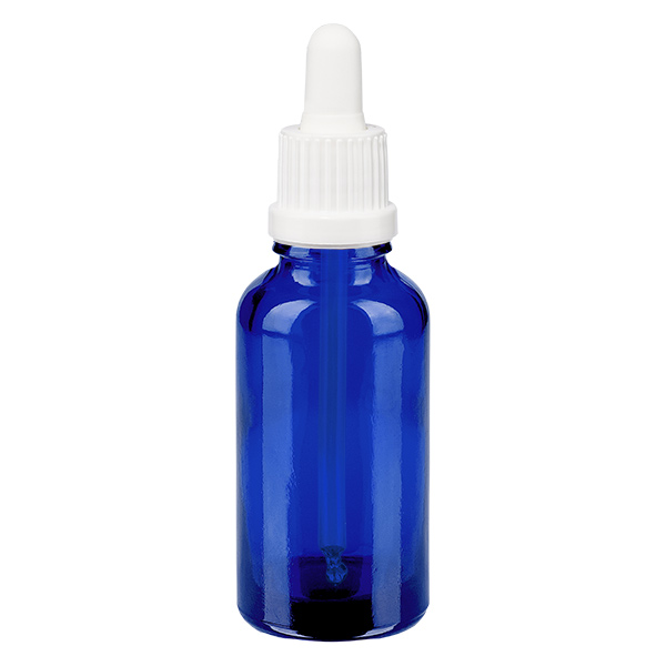 Frasco pipeta de 30ml branco com fecho inviolável BlueLine UT18/30