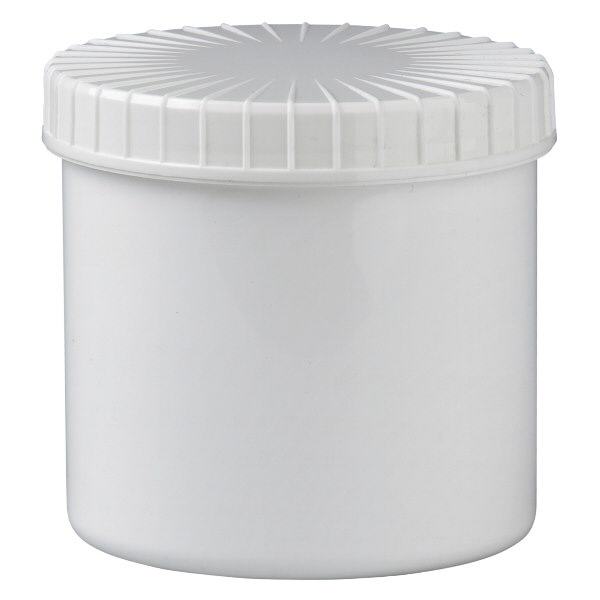 Frasco branco com tampa de rosca 375 ml com tampa ranhurada Frasco branco com tampa de rosca 375 ml com tampa ranhurada