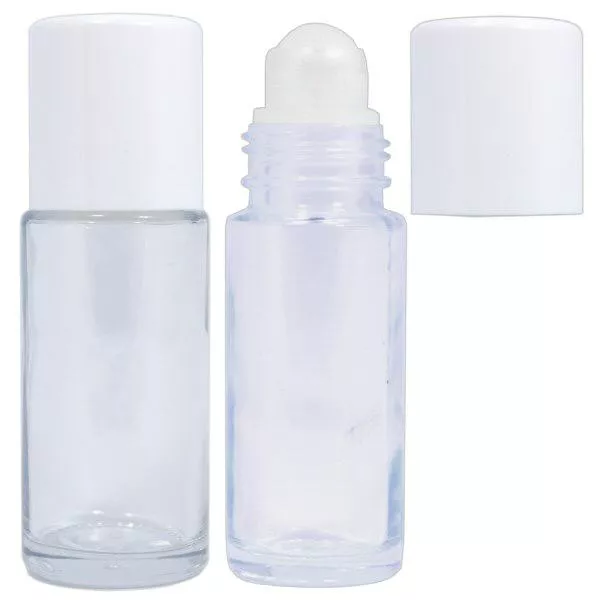 Rolo desodorizante (roll-on) 50ml vidro transparente completo Rolo desodorizante (roll-on) 50ml vidro transparente completo