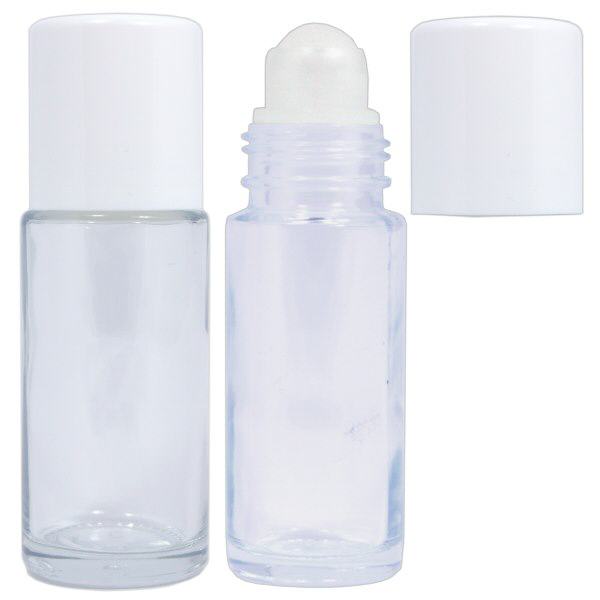 Rolo desodorizante (roll-on) 50ml vidro transparente completo