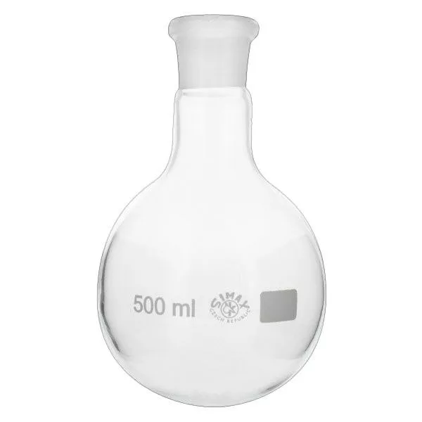 Balão de fundo redondo 500ml com junta esmerilada standard (29/32)