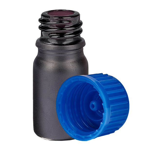 Frasco de 5ml 11mm tampa de rosca azul standard BlackLine UT18/5 Frasco de 5ml 11mm tampa de rosca azul standard BlackLine UT18/5