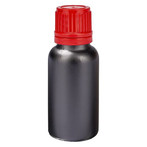 Frasco de 20ml 11mm tampa de rosca vermelha tampa inviolável BlackLine UT18/20