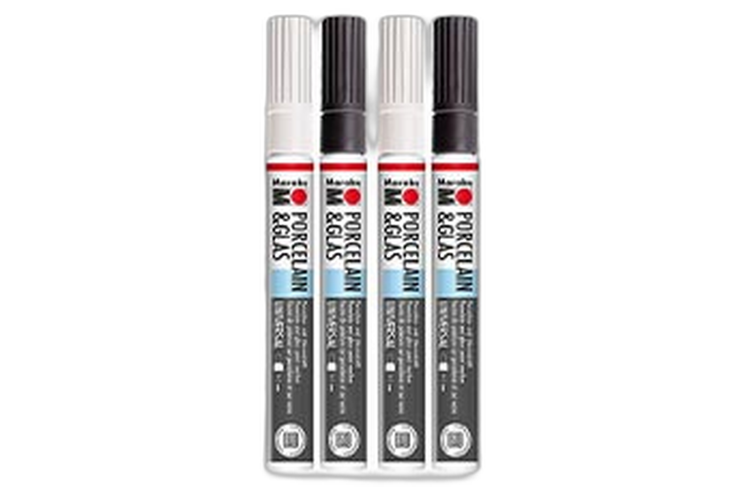 Lápis de pintura branco e preto