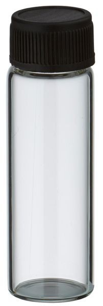 Mini frasco de 5 ml com tampa de plástico transparente preta UT13/5 UNiTWIST Mini frasco de 5 ml com tampa de plástico transparente preta UT13/5 UNiTWIST