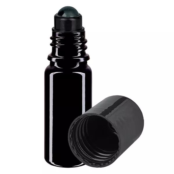 Frasco de farmácia violeta 10ml roll-on cap preto Frasco de farmácia violeta 10ml roll-on cap preto