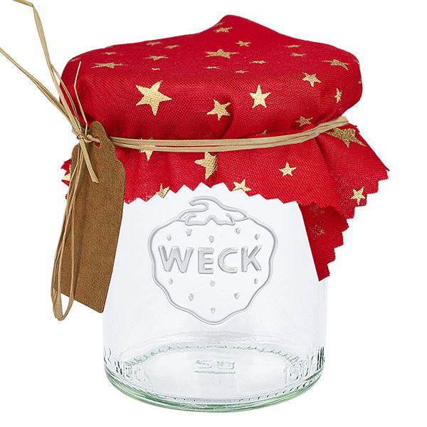 Pano de cozinha para jóias vermelho "estrelas" quadrado de 12 cm