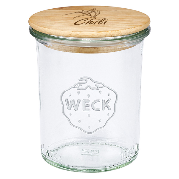 Cobertura em tecido "Chilli" com verniz WECK à mão 160ml Cobertura em tecido "Chilli" com verniz WECK à mão 160ml