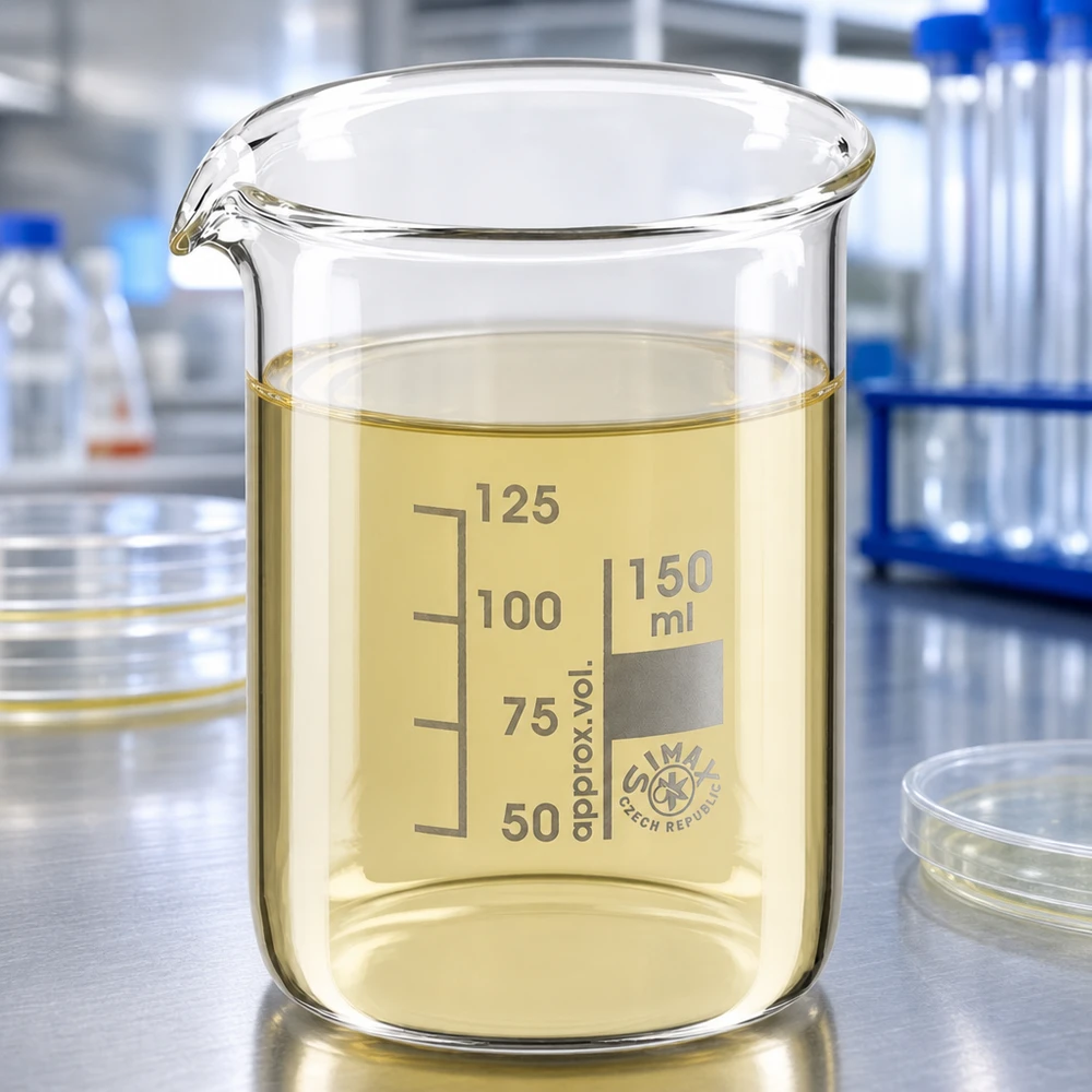 Copo transparente de 150 ml de forma baixa com bico de verter para aplicações laboratoriais profissionais