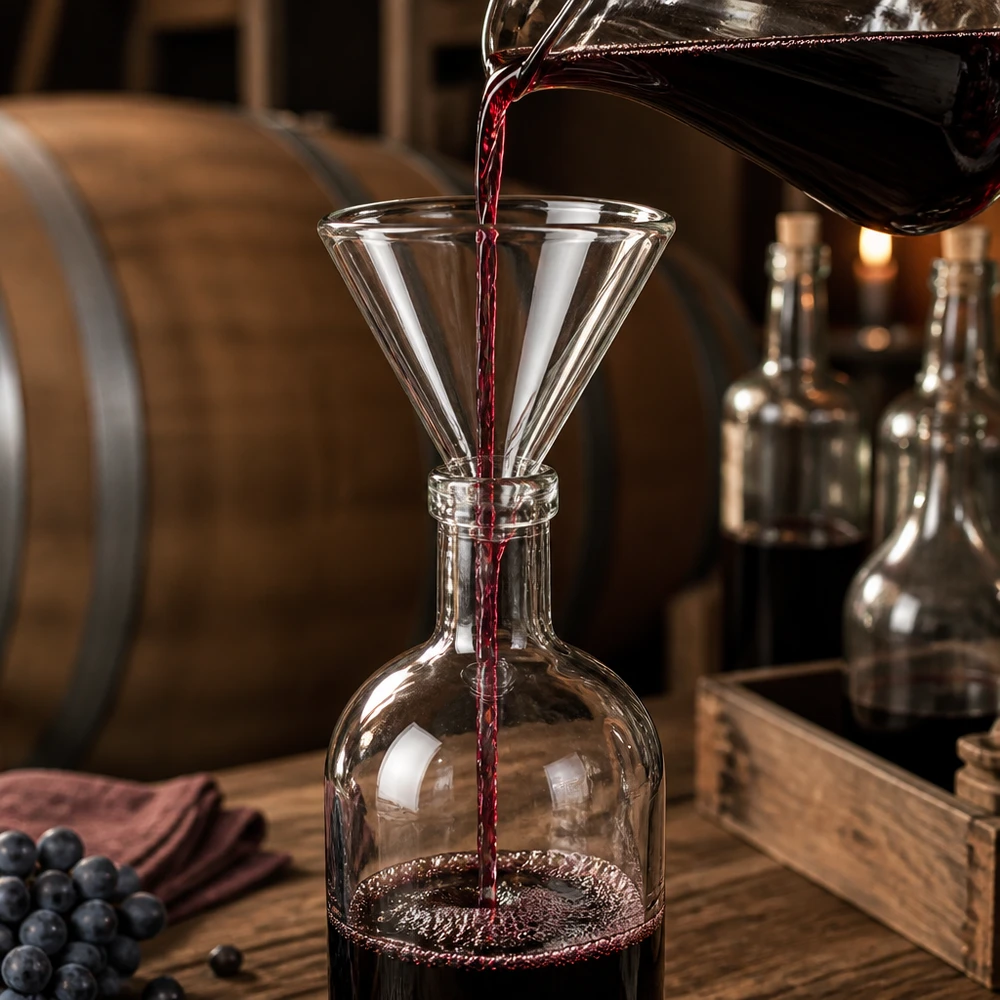 Funil ø30mm cal sodada, ângulo 60°, estilo curto Funil de vidro de laboratório com pega curta e abertura de 30 mm em vidro robusto de cal sodada para uma decantação precisa