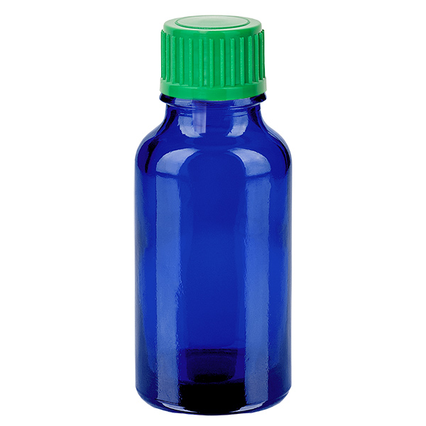 Frasco conta-gotas de 20 ml com tampa standard verde de 0,8 mm BlueLine UT18/20