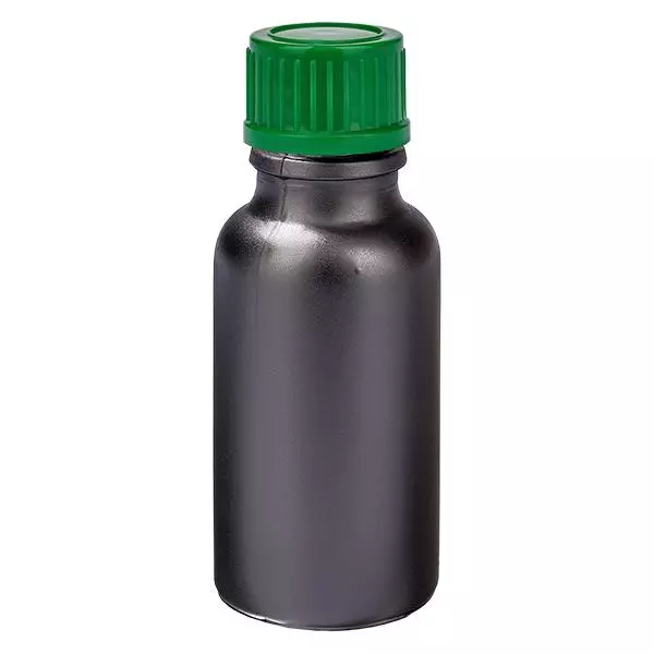 Frasco de 20 ml com tampa de rosca de 11 mm verde standard BlackLine UT18/20 Frasco de 20 ml com tampa de rosca de 11 mm verde standard BlackLine UT18/20