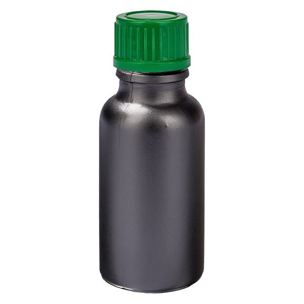 Frasco de 20 ml com tampa de rosca de 11 mm verde standard BlackLine UT18/20