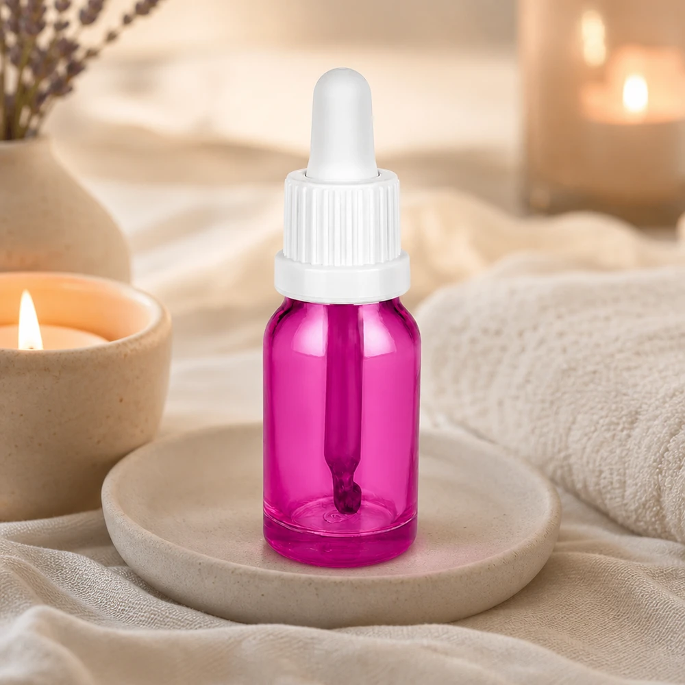 Frasco de pipeta pequeno de 10 ml em roxo elegante com tampa de conta-gotas prática OV PurpleLine UT18/10