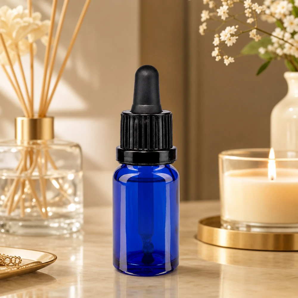 Frasco pipeta de 10 ml preto com fecho inviolável BlueLine UT18/10