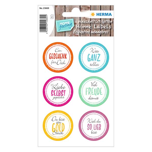 Autocolante "Alegria" (12 autocolantes com purpurina) ø34mm