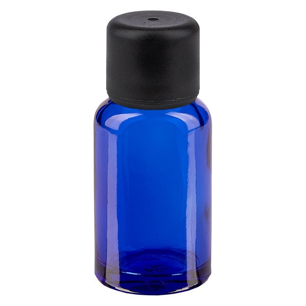 Frasco de 10ml com tampa de rosca de 6mm preto standard BlueLine UT18/10