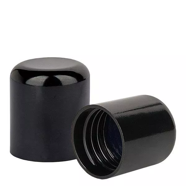 Tampa de rosca com inserto de vedação PE preto 410/24 padrão Tampa de rosca com inserto de vedação PE preto 410/24 padrão