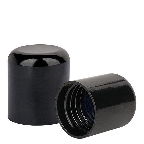Tampa de rosca com inserto de vedação PE preto 410/24 padrão Tampa de rosca com inserto de vedação PE preto 410/24 padrão