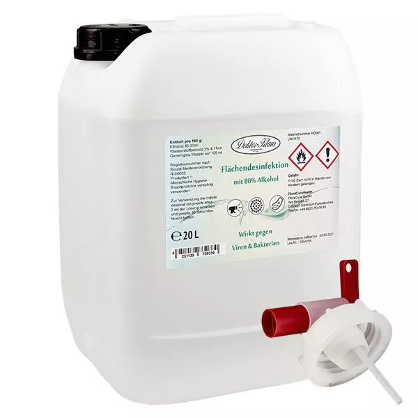 Recarga de desinfeção de superfícies 20L Doktor-Klaus Recarga de desinfeção de superfícies 20L Doktor-Klaus