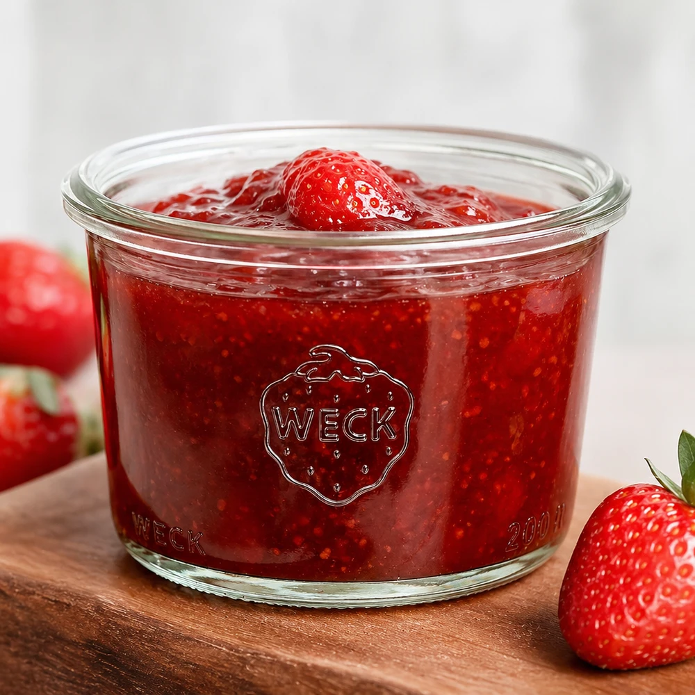 Frasco de vidro de 200 ml WECK RR80 Frasco de vidro de 200 ml WECK RR80