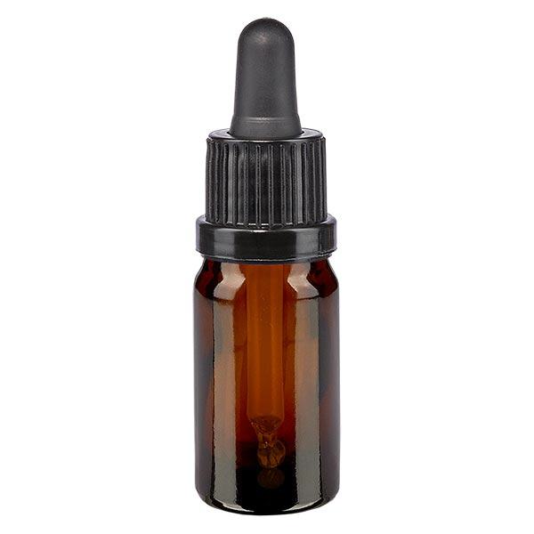 Frasco de farmácia castanho 5ml pipeta preta tampa inviolável Frasco de farmácia castanho 5ml pipeta preta tampa inviolável