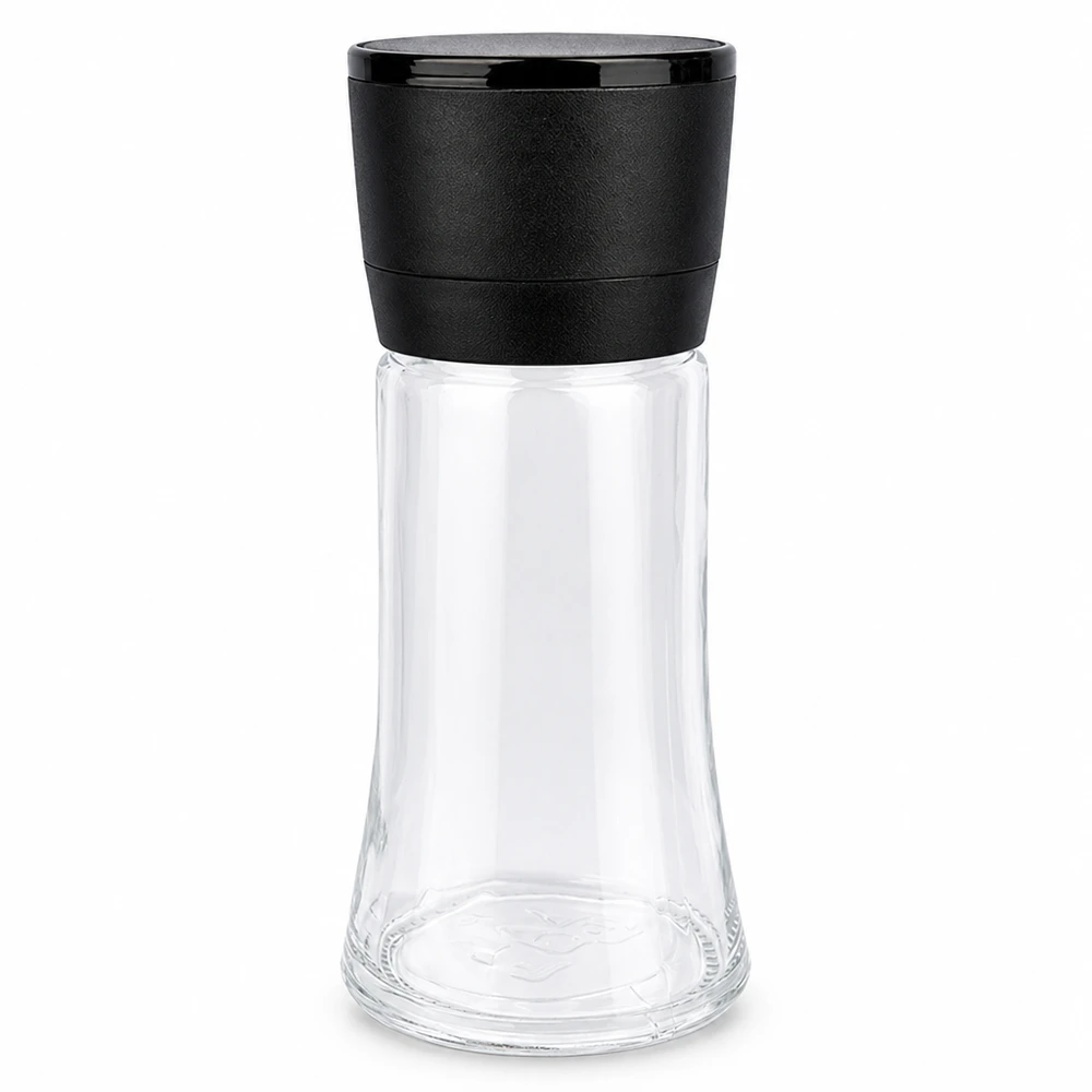 Frasco para sal/especiarias de 95 ml com moinho Vario preto Frasco para sal e especiarias de 95 ml com moinho preto Vario, em vidro transparente