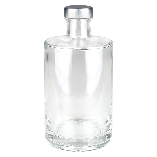 375ml Glasflasche "Galileo" und Schraubverschluss silber UNiTWIST®