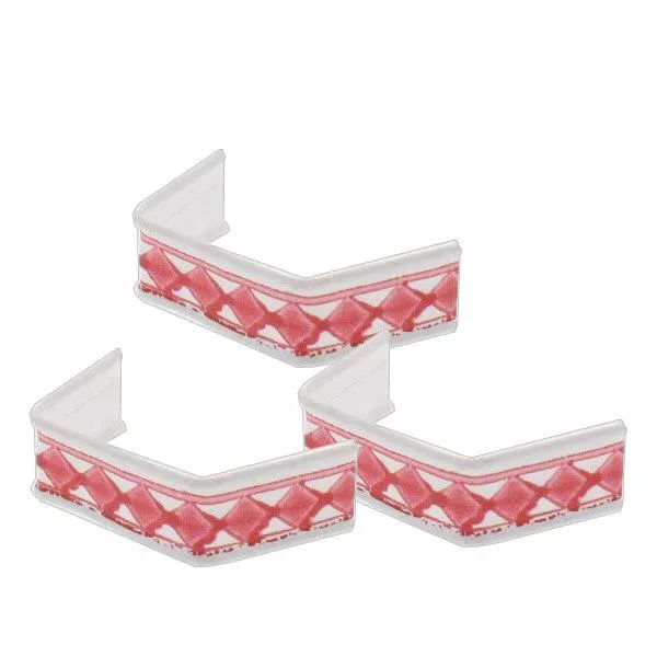 Fixador de fita U-clip vermelho/branco (pacote de 100) 40mm