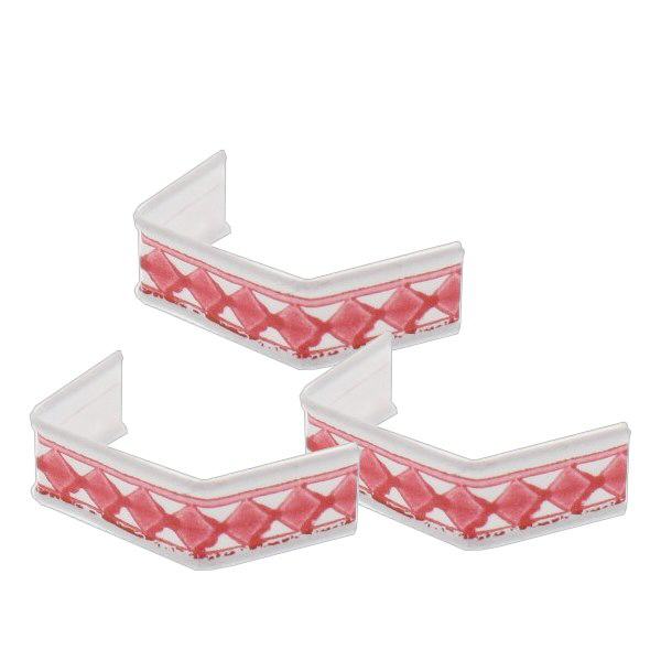 Fixador de fita U-clip vermelho/branco (pacote de 100) 40mm Fixador de fita U-clip vermelho/branco (pacote de 100) 40mm