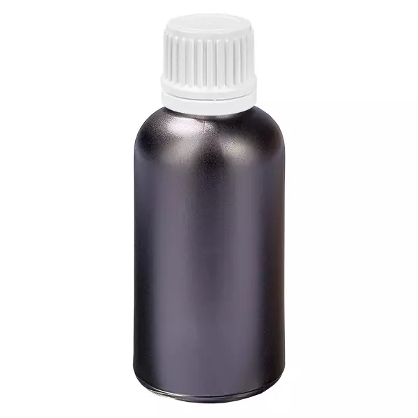 Frasco de 30ml com tampa de rosca de 11mm branco com fecho inviolável BlackLine UT18/30 Frasco de 30ml com tampa de rosca de 11mm branco com fecho inviolável BlackLine UT18/30