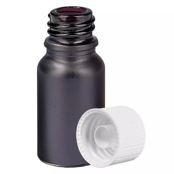 Frasco de 10ml 11mm tampa de rosca branca standard BlackLine UT18/10 Frasco de 10ml 11mm tampa de rosca branca standard BlackLine UT18/10