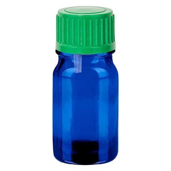 Frasco conta-gotas de 5ml 0.8mm verde tampa standard BlueLine UT18/5