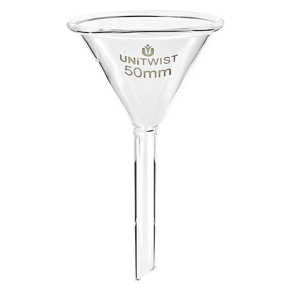 Funil de vidro ø50mm borosilicato UNiTWIST Funil de vidro ø50mm borosilicato UNiTWIST
