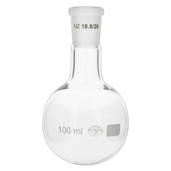 Balão de fundo redondo 100ml com junta esmerilada standard (19/26)