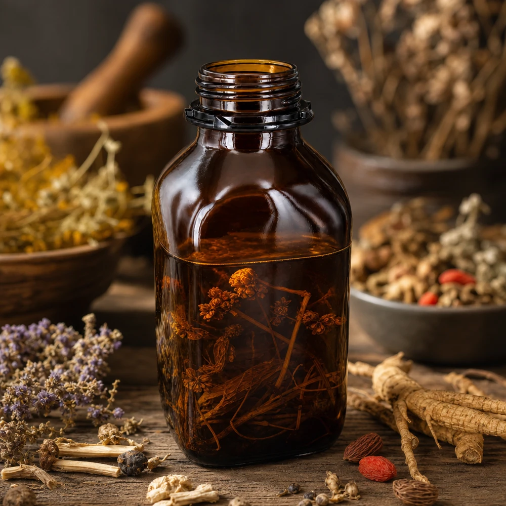Frasco de vidro castanho de 1000 ml para produtos químicos com abertura larga e design robusto