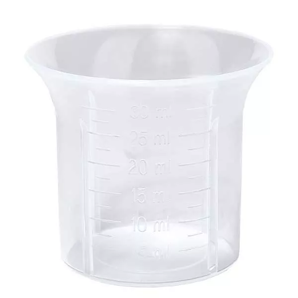 30ml Dosierbecher transparent mit Skala ApoGlas 30ml Dosierbecher transparent mit Skala ApoGlas