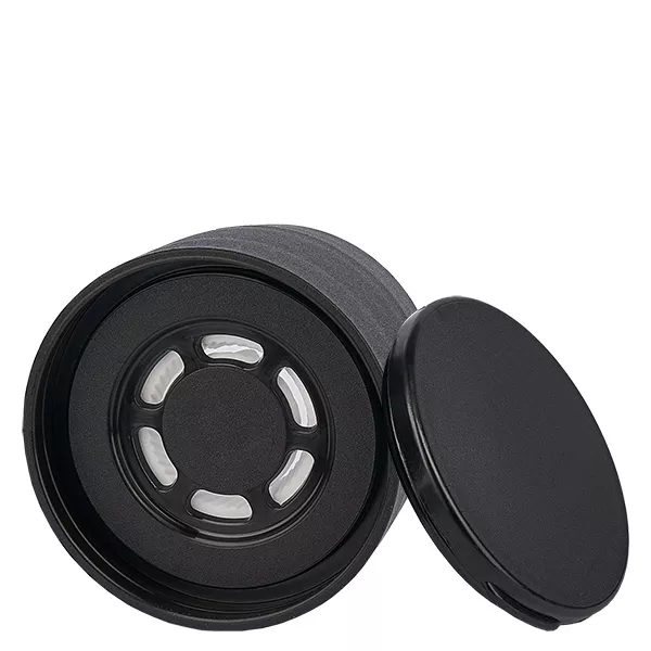 Tampa para frasco de sal/picão com moinho grosso preto