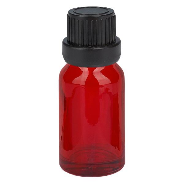 Frasco de 10ml 11mm tampa de rosca preta inviolável RedLine UT18/10