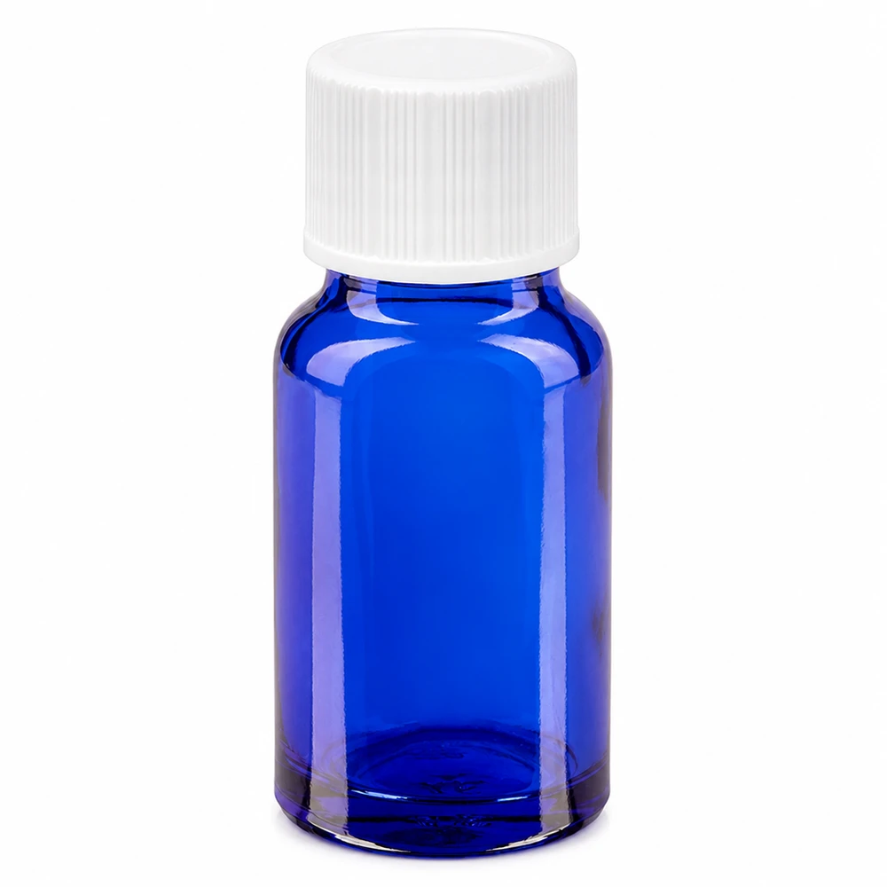 Frasco de 10ml com tampa de rosca de 11mm branco standard BlueLine UT18/10