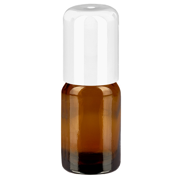 Frasco de 5 ml com tampa standard branca BrownLine UT18/5