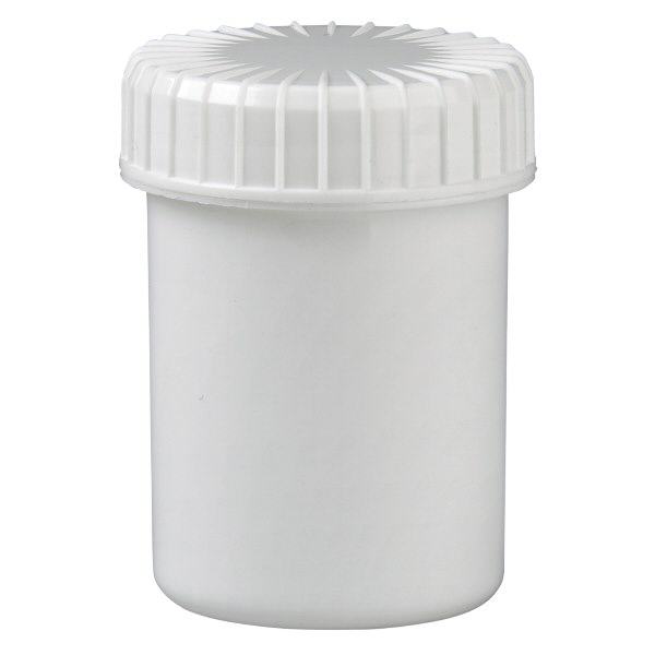 Frasco branco com tampa de rosca 40 ml com tampa ranhurada Frasco branco com tampa de rosca 40 ml com tampa ranhurada