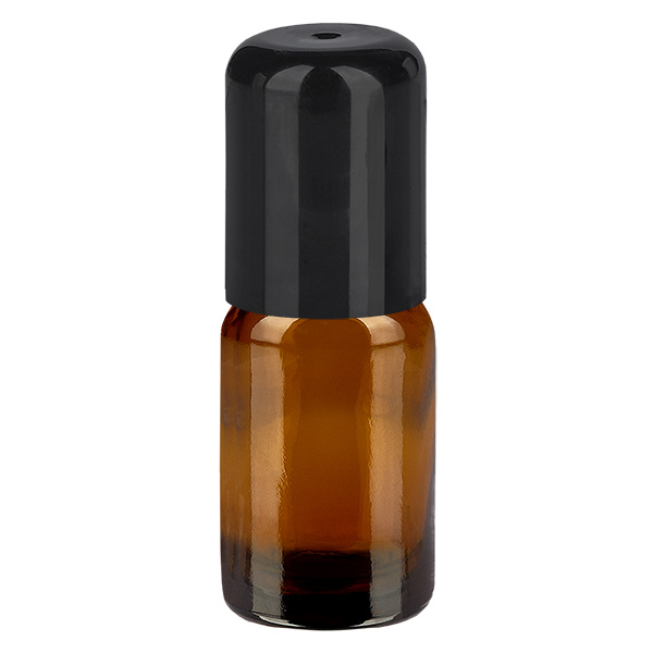 Frasco de 5 ml preto com tampa standard BrownLine UT18/5