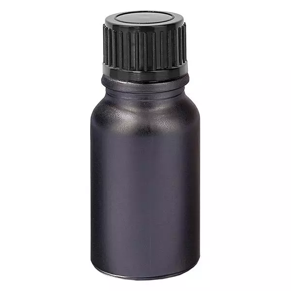 Frasco de 10 ml com tampa de rosca de 11 mm preto standard BlackLine UT18/10 Frasco de 10 ml com tampa de rosca de 11 mm preto standard BlackLine UT18/10