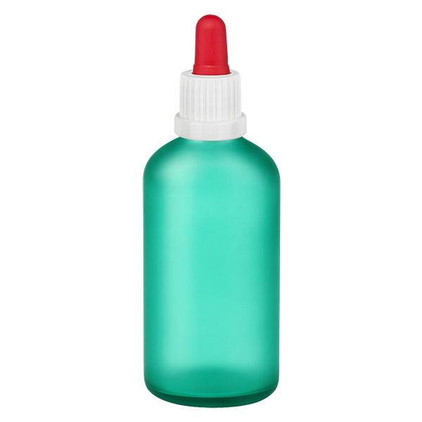 Frasco pipeta de 100ml branco/vermelho com fecho inviolável GreenLine UT18/100