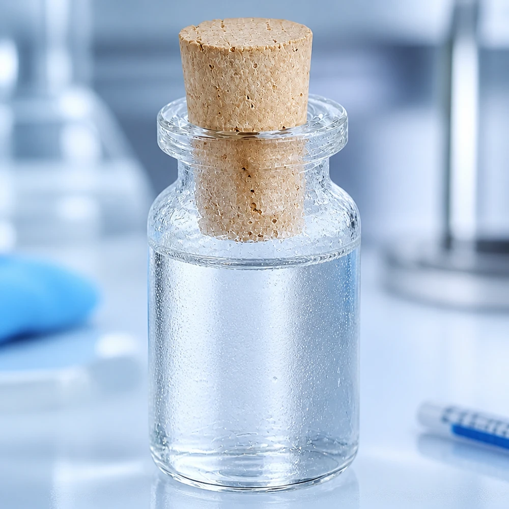 Frasco de vidro transparente 5ml com rolha 11/14mm Apothekerflasche aus Klarglas 5ml mit passgenauem Korken 11/14mm für Flüssigkeiten geeignet